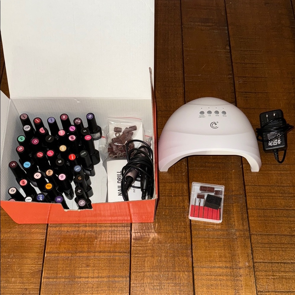 UV LED Nail Lamp with Gel Polish Set